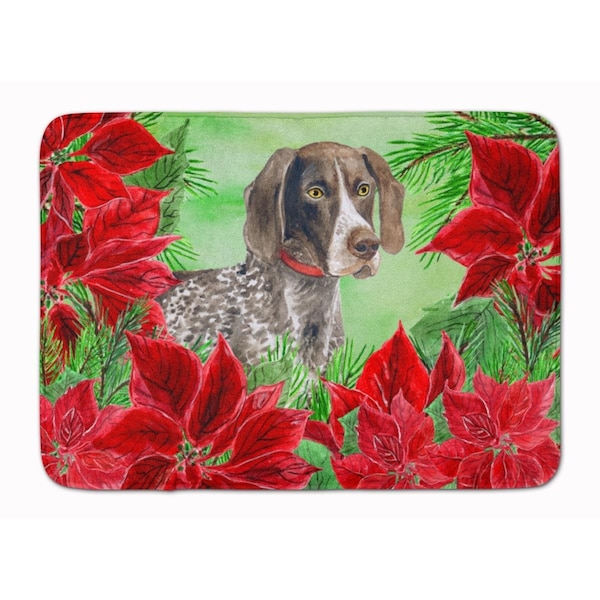 Carolines Treasures German Shorthaired Pointer Poinsettas Machine Washable Memory Foam Mat CK1290RUG - main